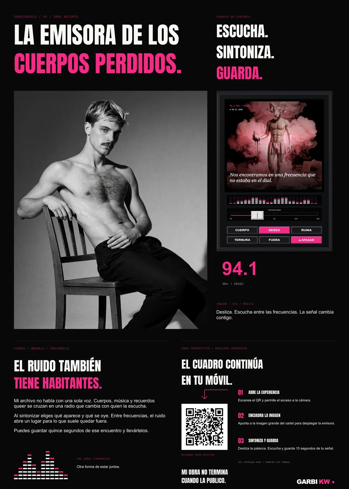 La emisora de los cuerpos perdidos — panel de la exposición